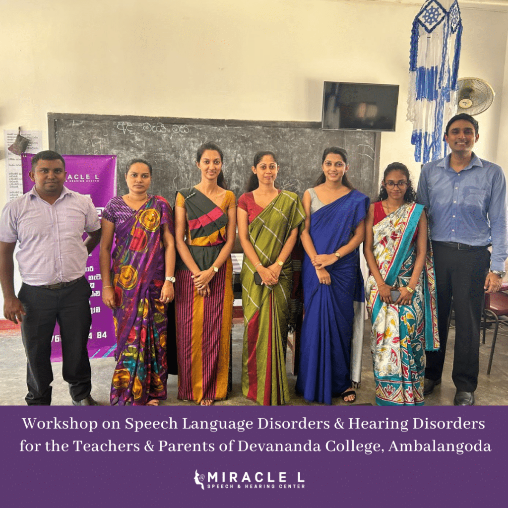 speech therapy workshop at Devanada college ambalangoda