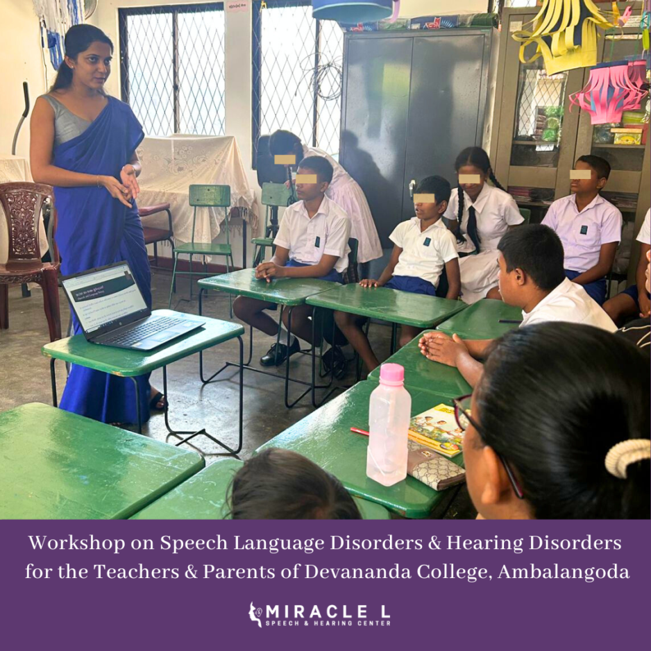 Speech & Hearing workshop at G/Devanada college, Ambalangoda